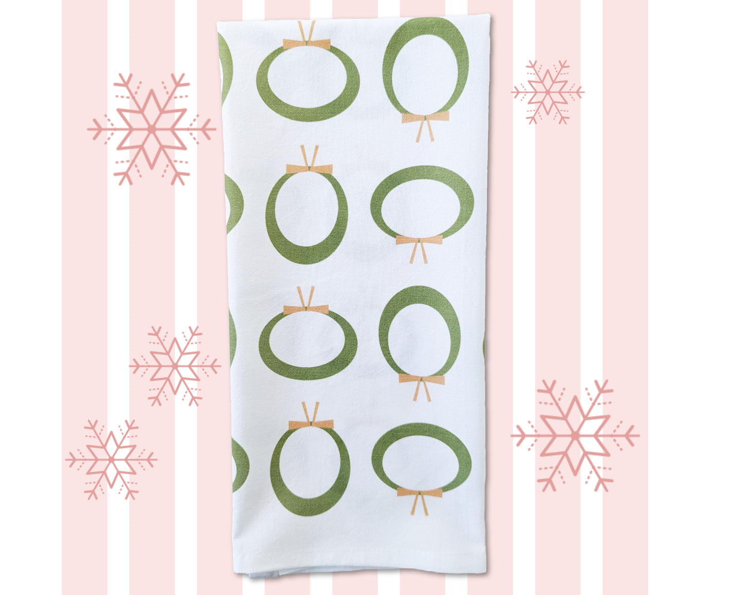 Winter Wreath Flour Sack Towel image 0