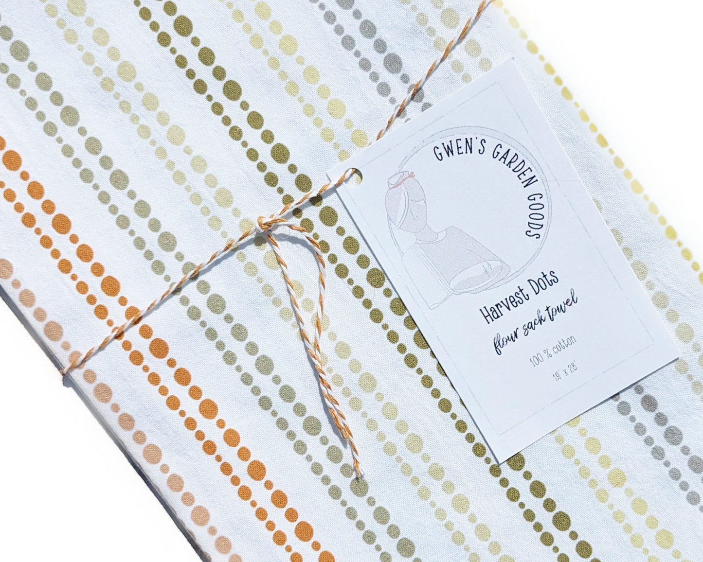 Harvest Dots flour sack towel image 2
