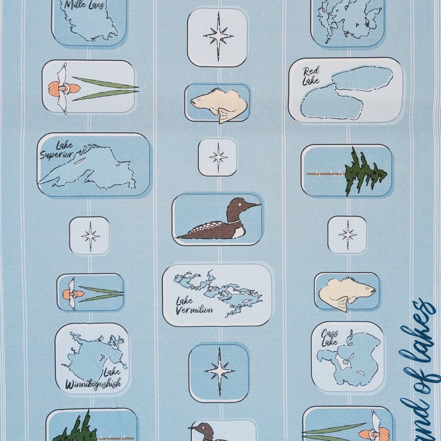 Land of Lakes: Minnesota Flour Sack Towel