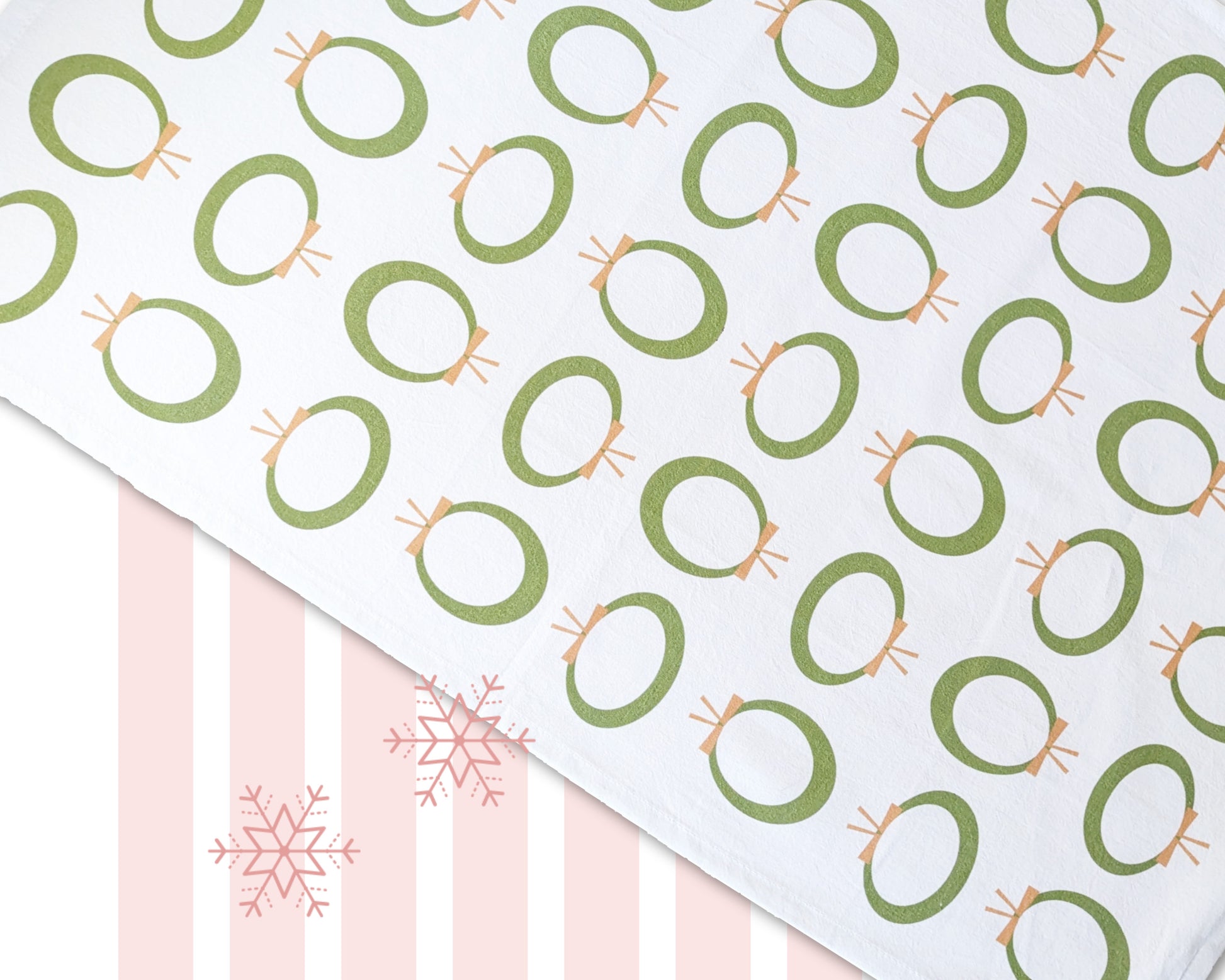 Winter Wreath Flour Sack Towel image 1