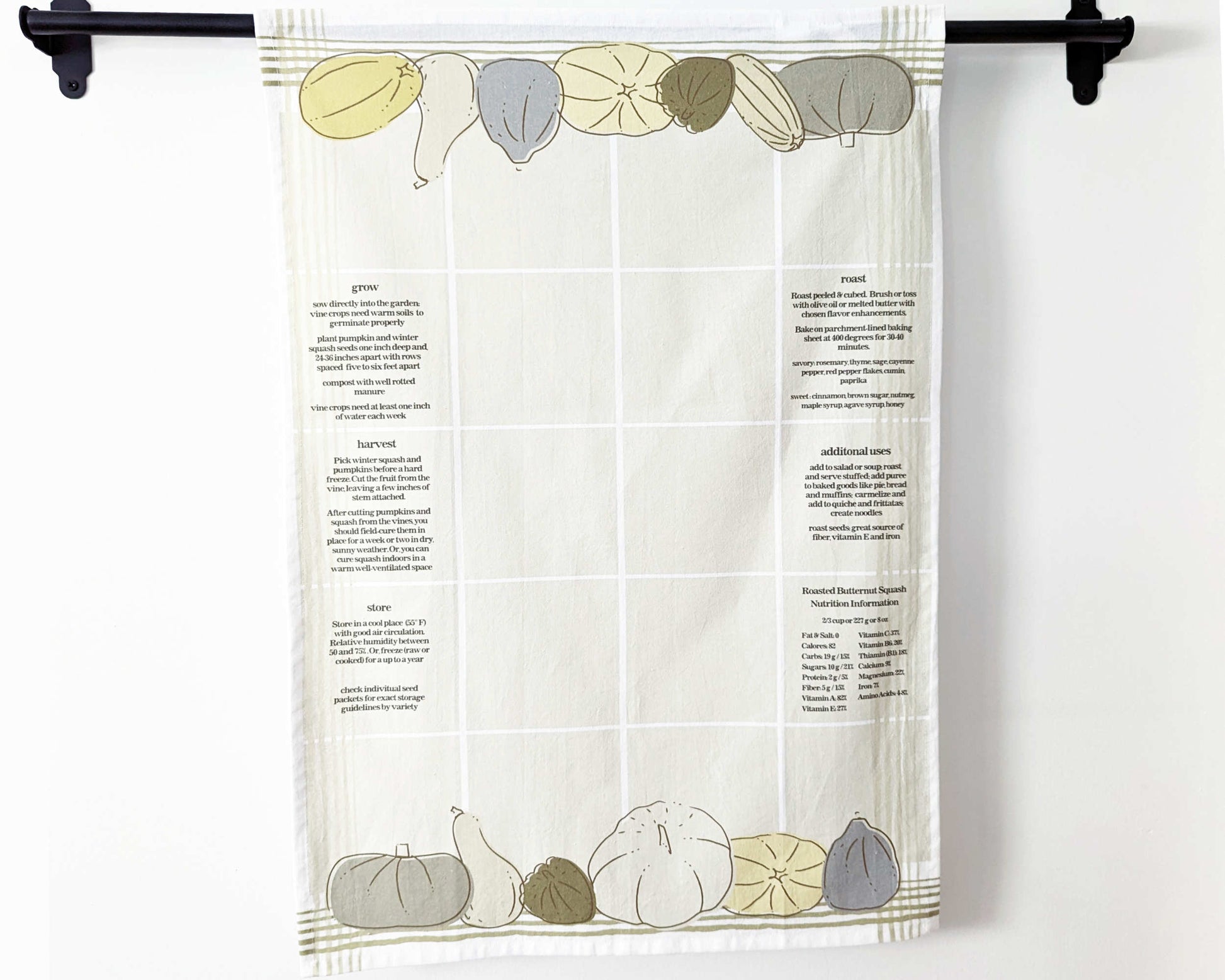 For the Love of Squash Flour Sack Towel image 2
