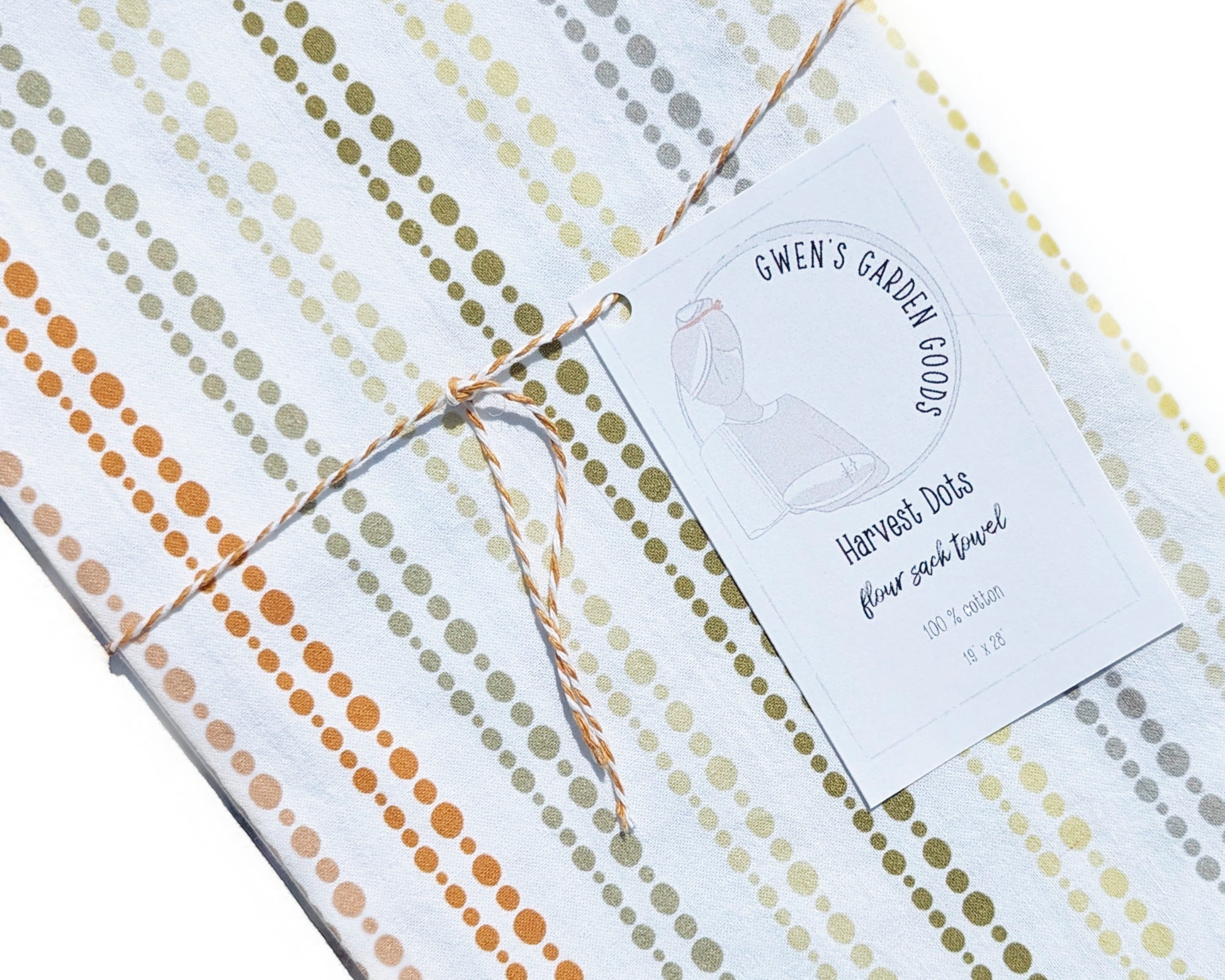 Harvest Dots flour sack towel image 2