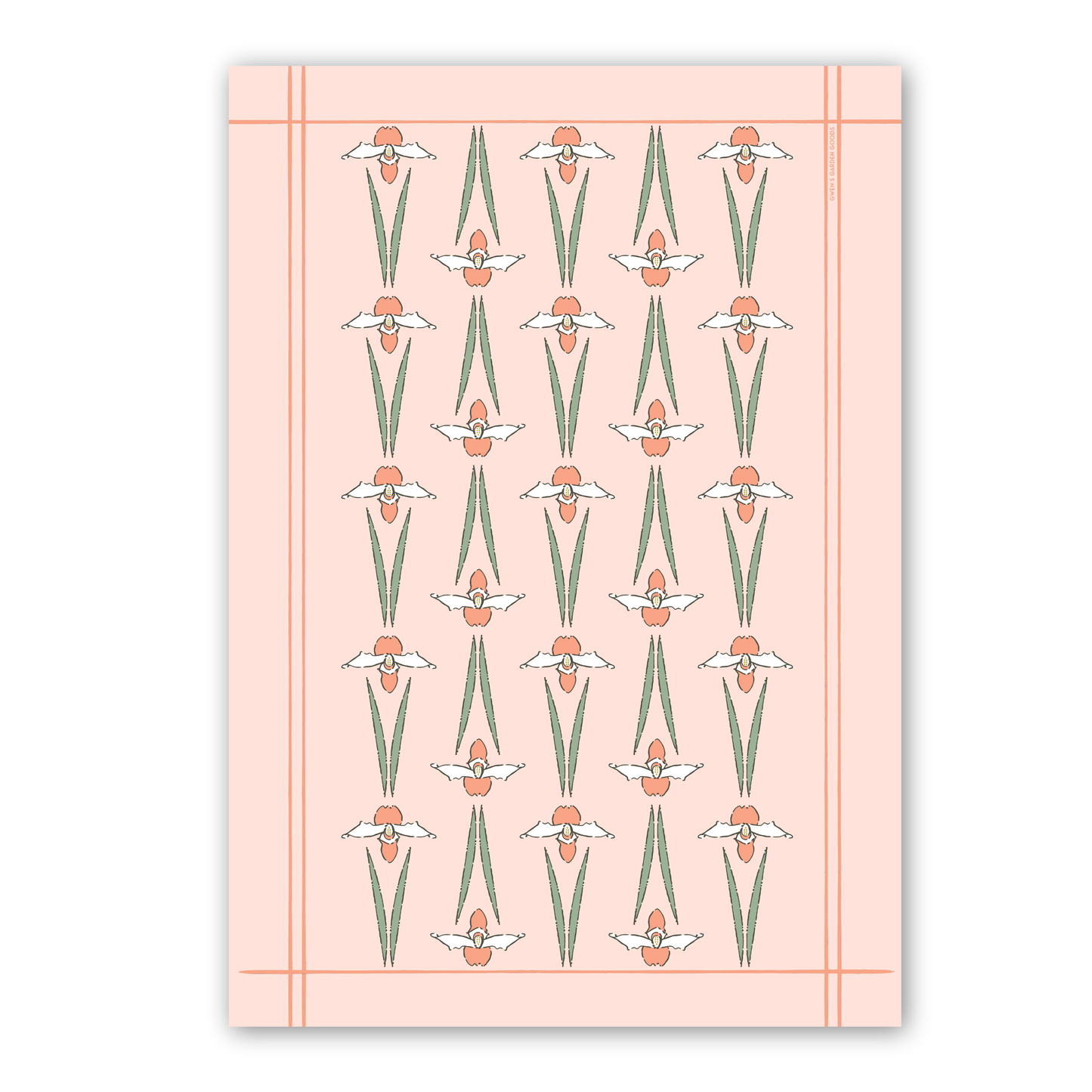 The Lady's Slippers Flour Sack Towel, pink