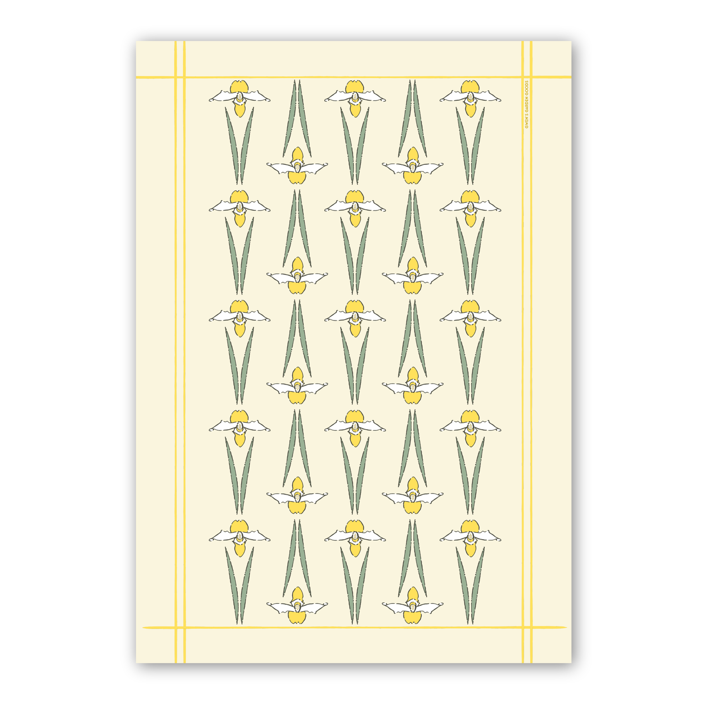 The Lady's Slippers Flour Sack Towel, yellow