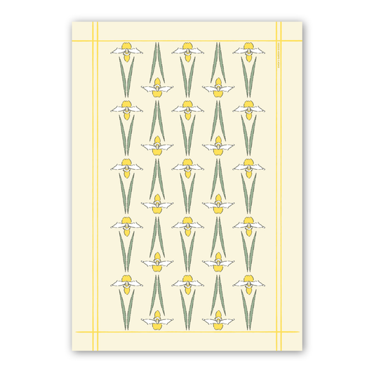 The Lady's Slippers Flour Sack Towel, yellow