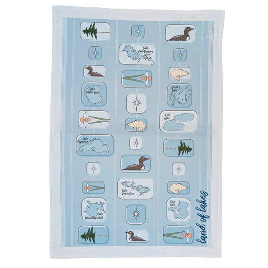 Land of Lakes: Minnesota Flour Sack Towel