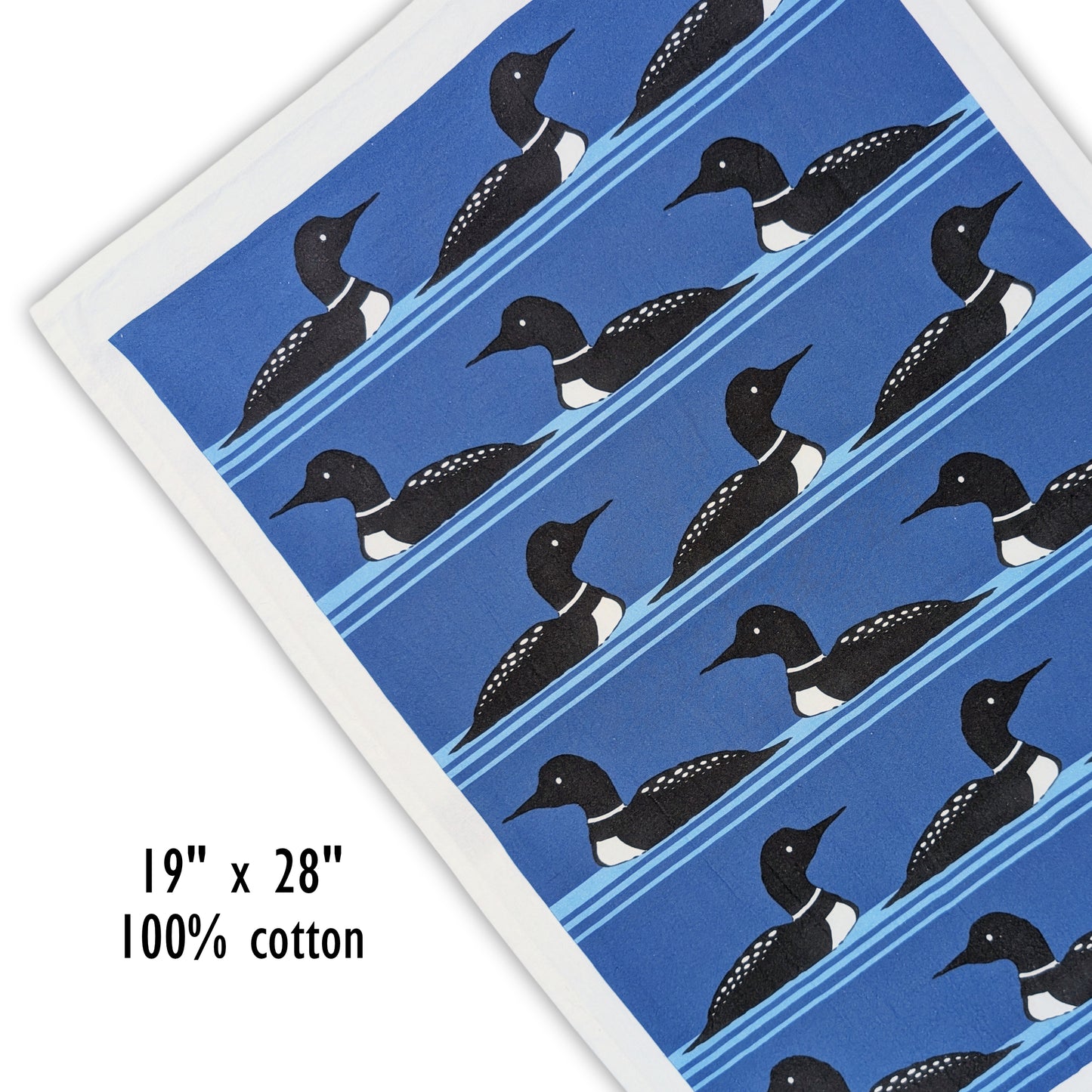 Land of Loons Blue Flour Sack Towel