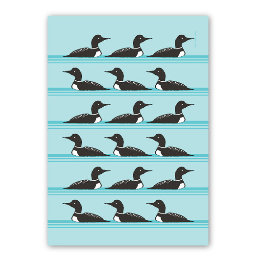 Land of Loons Flour Sack Towel, Teal