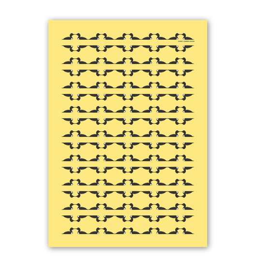 Chain of Loons Flour Sack Towel, yellow