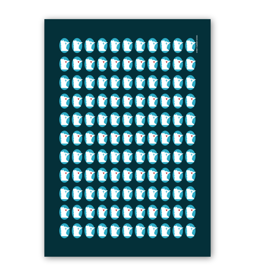 I ❤️ MN Flour Sack Towel, navy